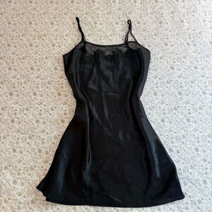 Morgan Taylor Intimates black slip dress with adjustable straps